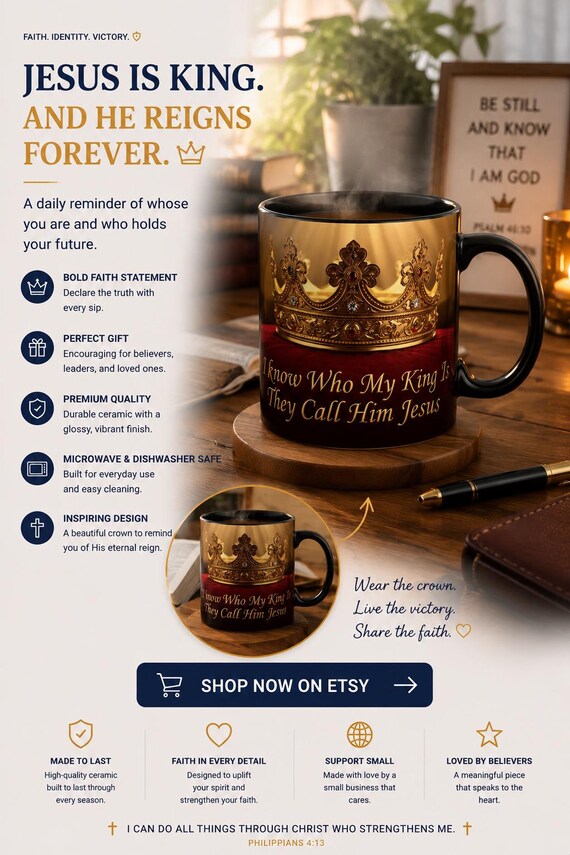 Royal Crown Jesus Mug | Christian Gift
