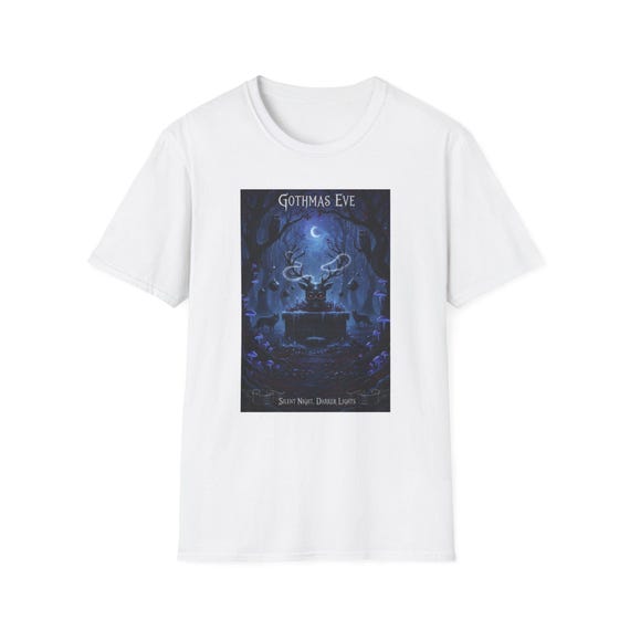 Dark Fantasy Tee, Gothic Forest Scene | Moody Holiday, Occult, Moonlit, Enchanted, Unisex