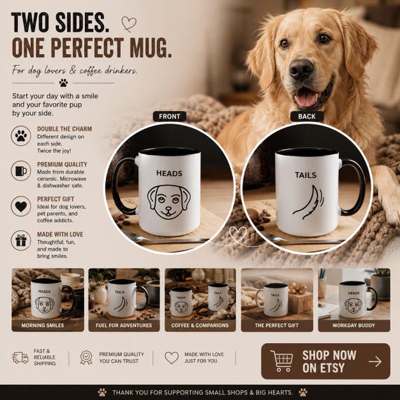 Whimsical Dog Playful Accent Coffee Mug