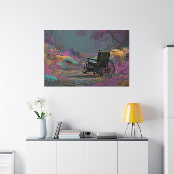 Healing Wall Art, Enchanted Meadow Wheelchair Canvas | Therapeutic and Inspirational Garden Print