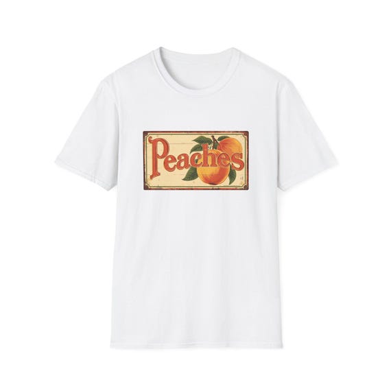 Vintage Fruit Tee| Retro Peaches Farm Graphic, Farmhouse Style