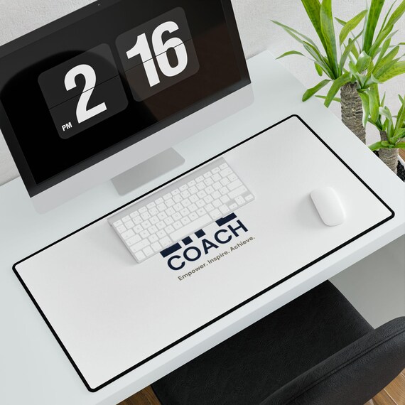 Empowering Desk Mat for Life Coaches | Stylish Office Decor, Motivational Workspace, Inspirational Gift, Smart Home Office, Flexible Style