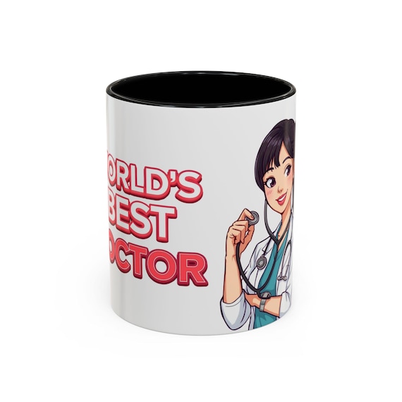 World's Best Doctor Mug | Accent Coffee Mug 11oz or 15oz| Gift for Female Doctors