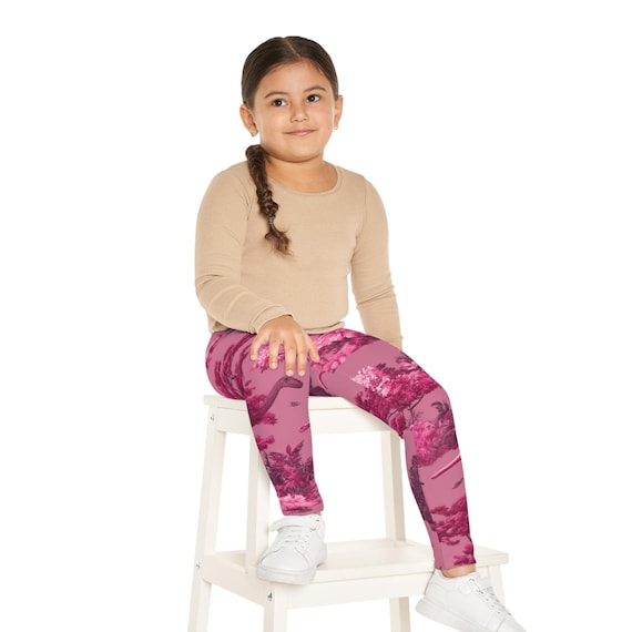 Dino Adventure Kids Leggings, Colorful Dinosaur Pattern Activewear