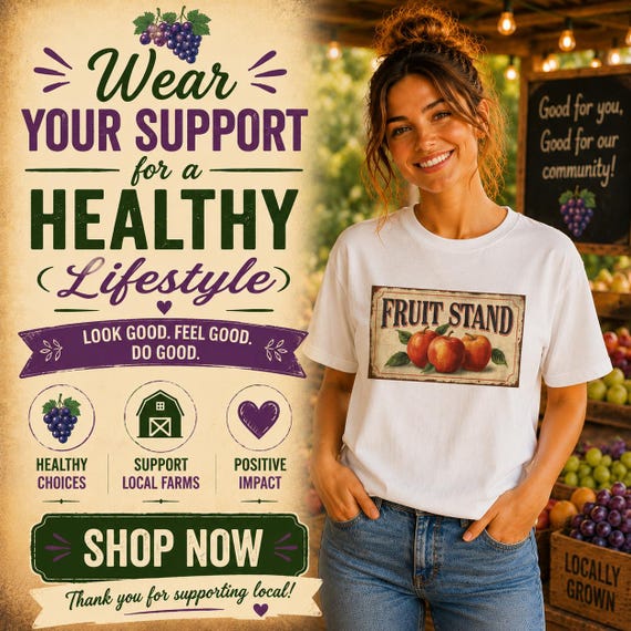 Fruit Stand Tee, Apples T-Shirt | Vintage Farmhouse Produce Sign