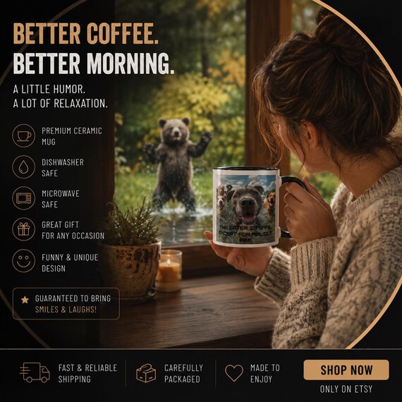 Playful Dog-Themed Coffee Mug | Funny Pet Lover Gift
