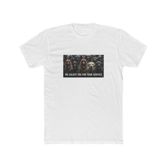 Dog Salute Unisex Cotton Tee | Patriotic Honor, Gift for Dog Lovers