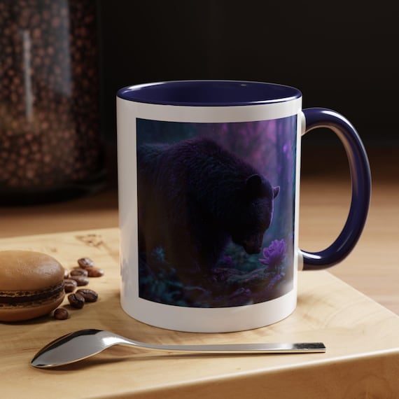 Mystical Forest Bear Coffee Mug, Nature Lover Gift