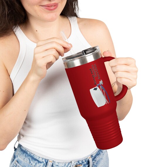 Stethoscope Illustration 40oz Travel Mug | Nurse Doctor Medical Tumbler