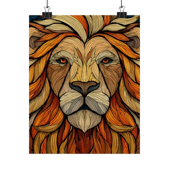 Majestic Lion Art Print, Bohemian Gallery Wall Decor| Animal Lovers Gift
