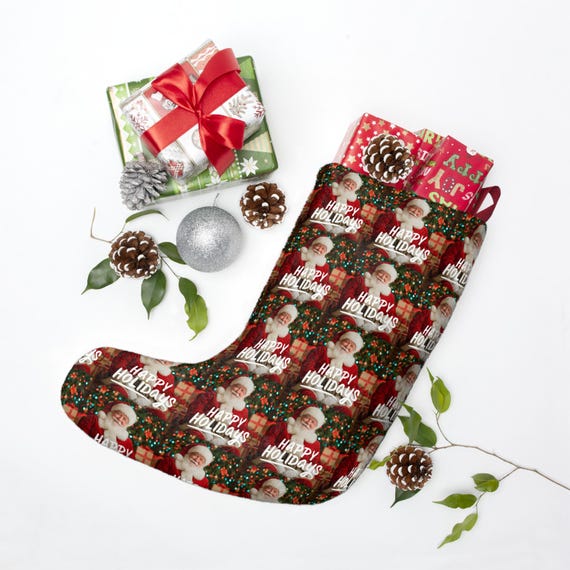 Festive Christmas Stocking, Plush Holiday Decor