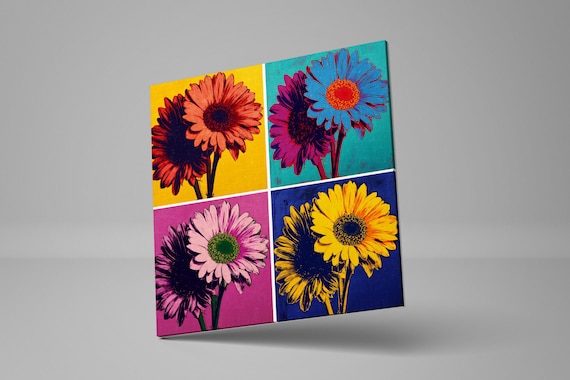 Flower Pop Art | High Resolution Floral Printable | Modern Retro Design | Instant Download | Digital Artwork