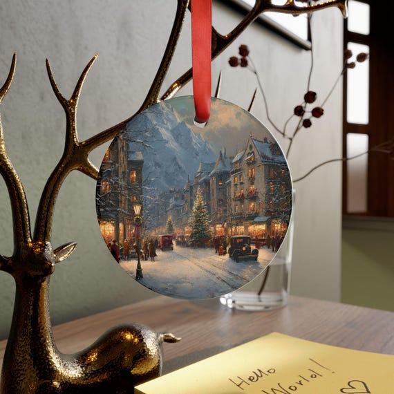 Holiday Acrylic Ornament, Christmas Decoration, Winter Decor, Personalized Gift, Tree Ornament