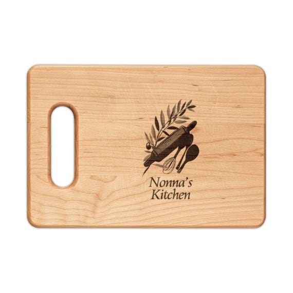 Nonnas Cutting Board, Wheat Sheaf Engraving| Wooden Design