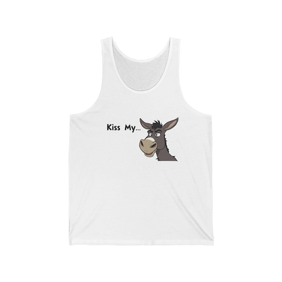 Kiss My... Donkey Tank | Funny Animal Humor, Sarcastic Illustration| Unisex Gift