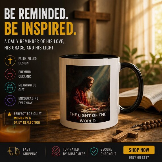 Accent Coffee Mug, Inspirational Christian Gift, Faith-Based
