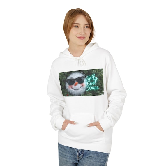 Cool Sunglasses Snowman Hoodie | Jolly Cool Xmas Graphic