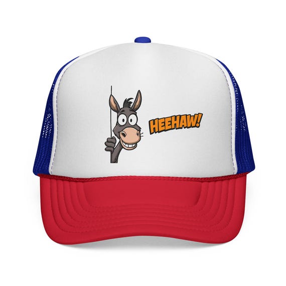Peeking Donkey Heehaw Trucker Cap | Funny Animal Trucker Hat| Unisex Gift