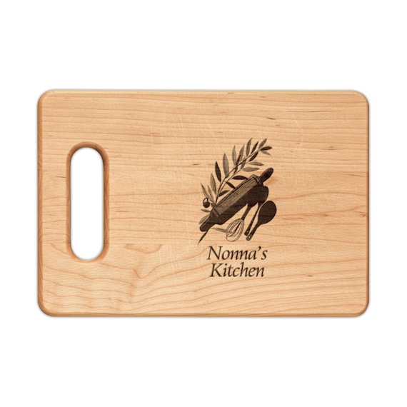 Nonnas Cutting Board, Wheat Sheaf Engraving| Wooden Design