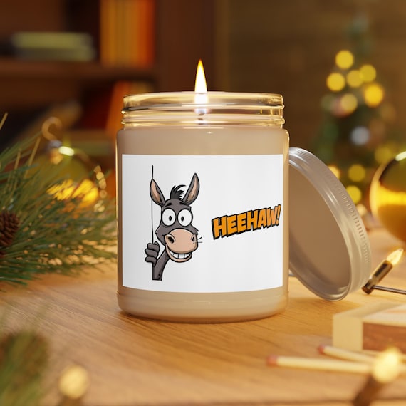 Donkey Soy Candle | 9oz  Jar | Funny Farmhouse Decor | Scented Cotton Wick