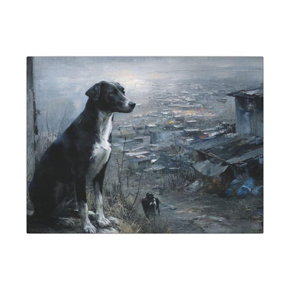 Dog Art Matte Canvas, Evocative Home Gallery| Dog Lovers Gift
