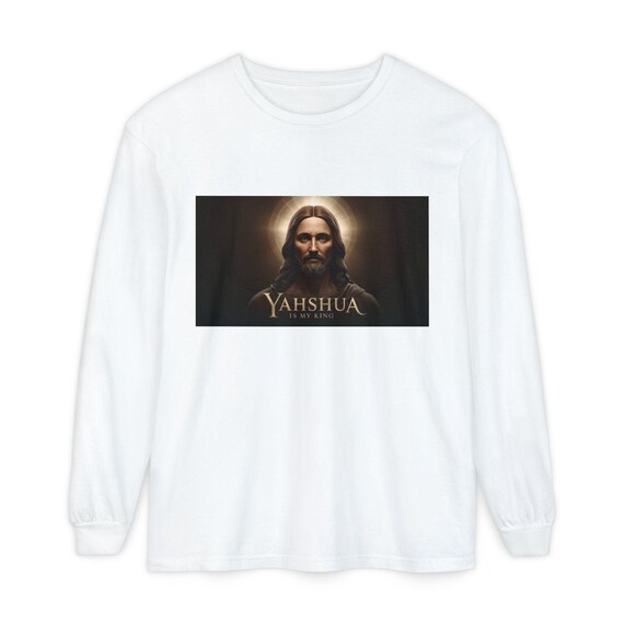 Yahshua Portrait Long Sleeve T-Shirt | Jesus Name Graphic| Gift for Christians