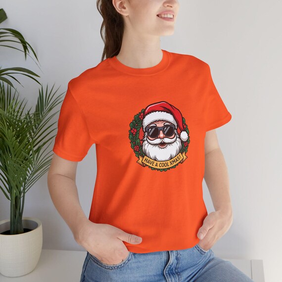 Cool Santa with Sunglasses T-Shirt | Christmas Holiday Tee