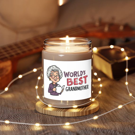 Grandma Candle | Soy Jar with White Lid, Mother's Day, Birthday, Cotton Wick