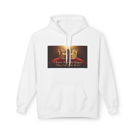 Jesus Crown Comfortable Hoodie | Faith Christian Religious Design| Church Goers Gift