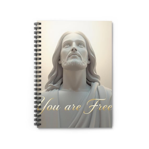 Jesus Statue You Are Free Spiral Notebook | Ruled Journal