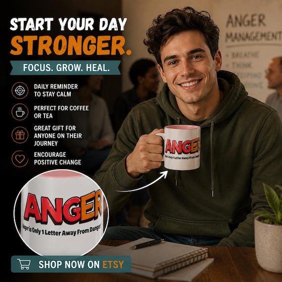 Danger Cartoon Lettering Coffee Mug | Anger Wordplay, Unisex Gift