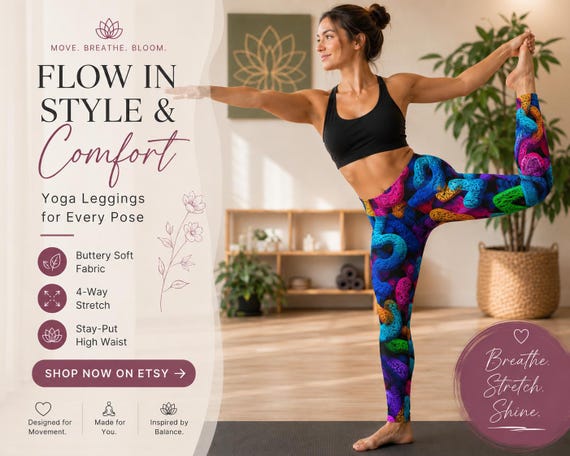 Colorful 3D Letter Pattern Leggings | Neon Alphabet All-Over Print| Yoga Enthusiasts