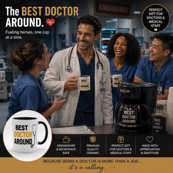 World's Best Doctor Mug | Accent Coffee Mug 11oz or 15oz| Gift for Female Doctors