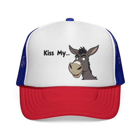 Kiss My... Donkey Trucker Cap | Funny Animal Mesh Hat