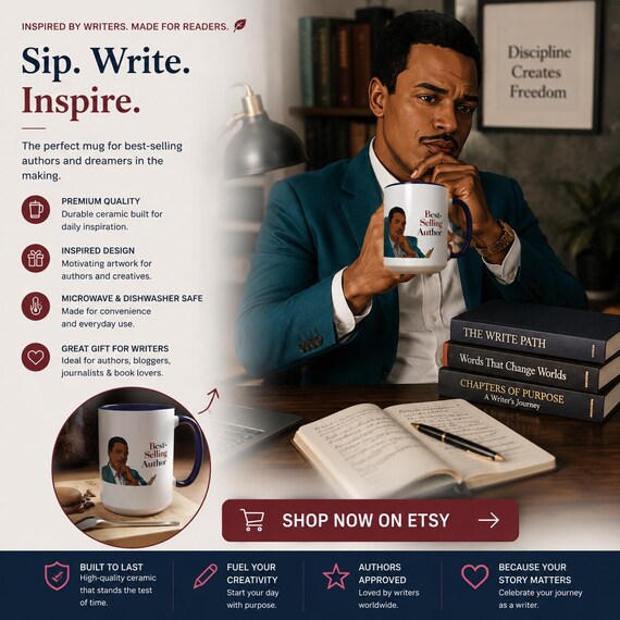 Best-Selling Author Mug | Accent Coffee Mug 11oz or 15oz| Gift for Authors and Writers