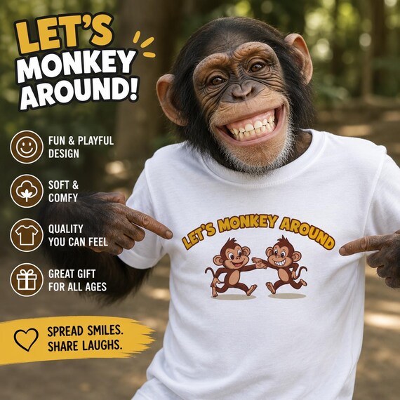 Summer Fashion Shirt - 'Let's Monkey Around' Unisex Tee| Fun Gift for Friends