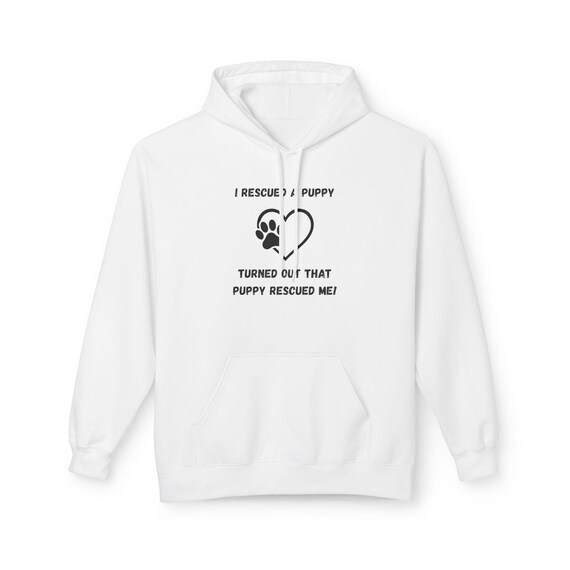 Soft Fleece Hoodie with Dog Rescue Theme