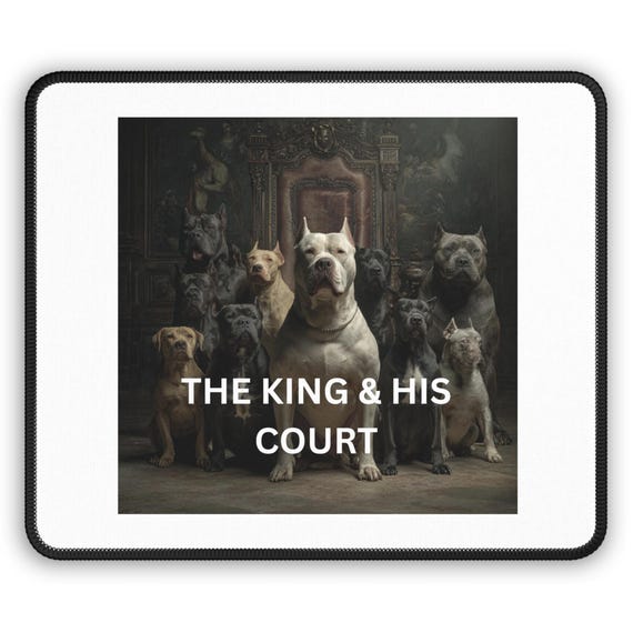 Dog King Mouse Pad – Gamer Gift, Unique Pet Print