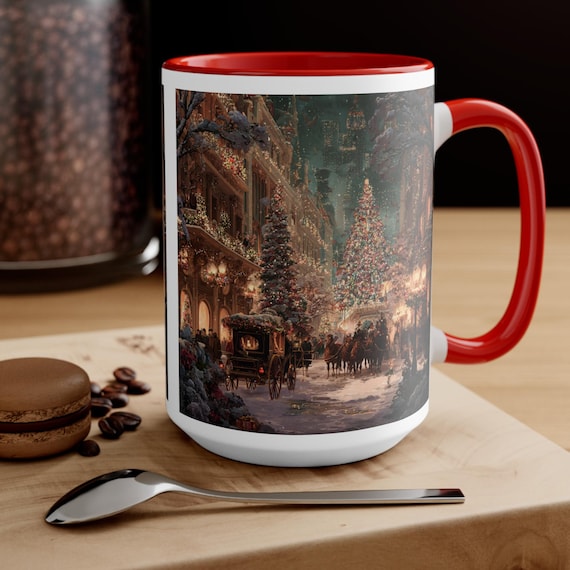 Winter Wonderland Accent Mug - Holiday Drinkware, Christmas Gift