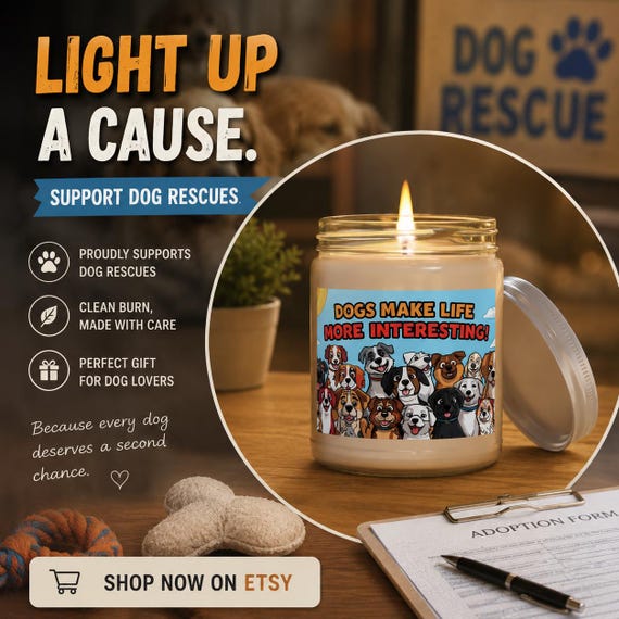 Dog Mom Candle | 9oz Soy Jar, Scented Cotton Wick, Pup Owners