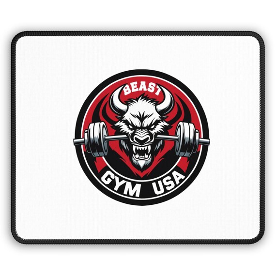 Beast Gym USA Gaming Mouse Pad, Workout Fitness Decor