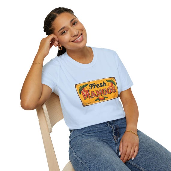 Fresh Mangos Tee, Vintage Sign T-Shirt | Tropical Fruit Graphic