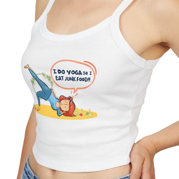 Funny Yoga Girl Tank Top | Airlume Cotton Blend