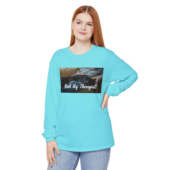 Meet My Therapist Dog Photo T-Shirt | Comfort Colors Tee