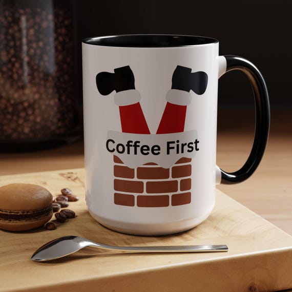 Santa Coffee Mug - Christmas Gift for Coffee Lovers, Holiday Mug, Funny Santa Decor, Hot Drink Cup, Festive Kitchenware