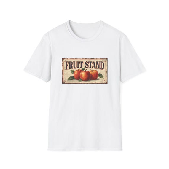 Welcome Fruit Stand Apples T-Shirt | Vintage Farmhouse Produce Sign