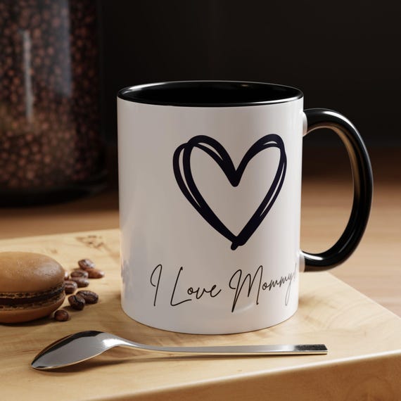 Heartfelt Mom Accent Coffee Mug - Perfect Gift, Mother's Day, Love for Mom, Personalized Mug, Home & Kitchen Decor, Hot Beverage Lover