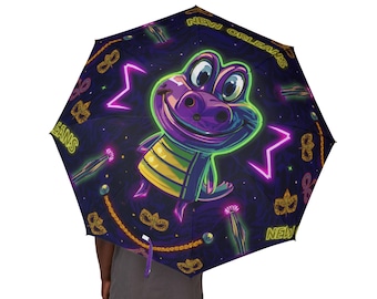 Paraguas NOLA Gator / Accesorio de lluvia estilo arcade retro