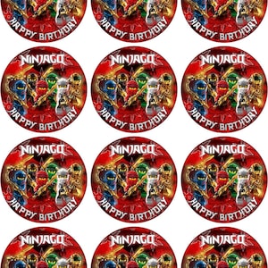 Ninjago Muffin und Cupcake Aufleger 12 Stück pro Bogen