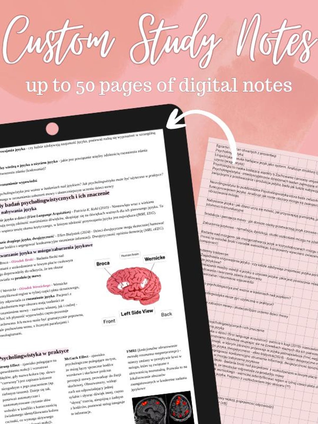 Custom Study Notes | Aesthetic Rewriting - up to 50 Pages of Digital ...
